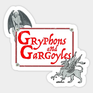 Gryphons and Gargoyles Sticker